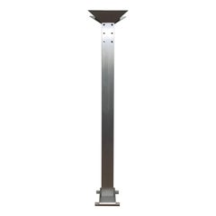 Post Modern Floor Lamp in Aircraft Aluminum, Circa 1980s