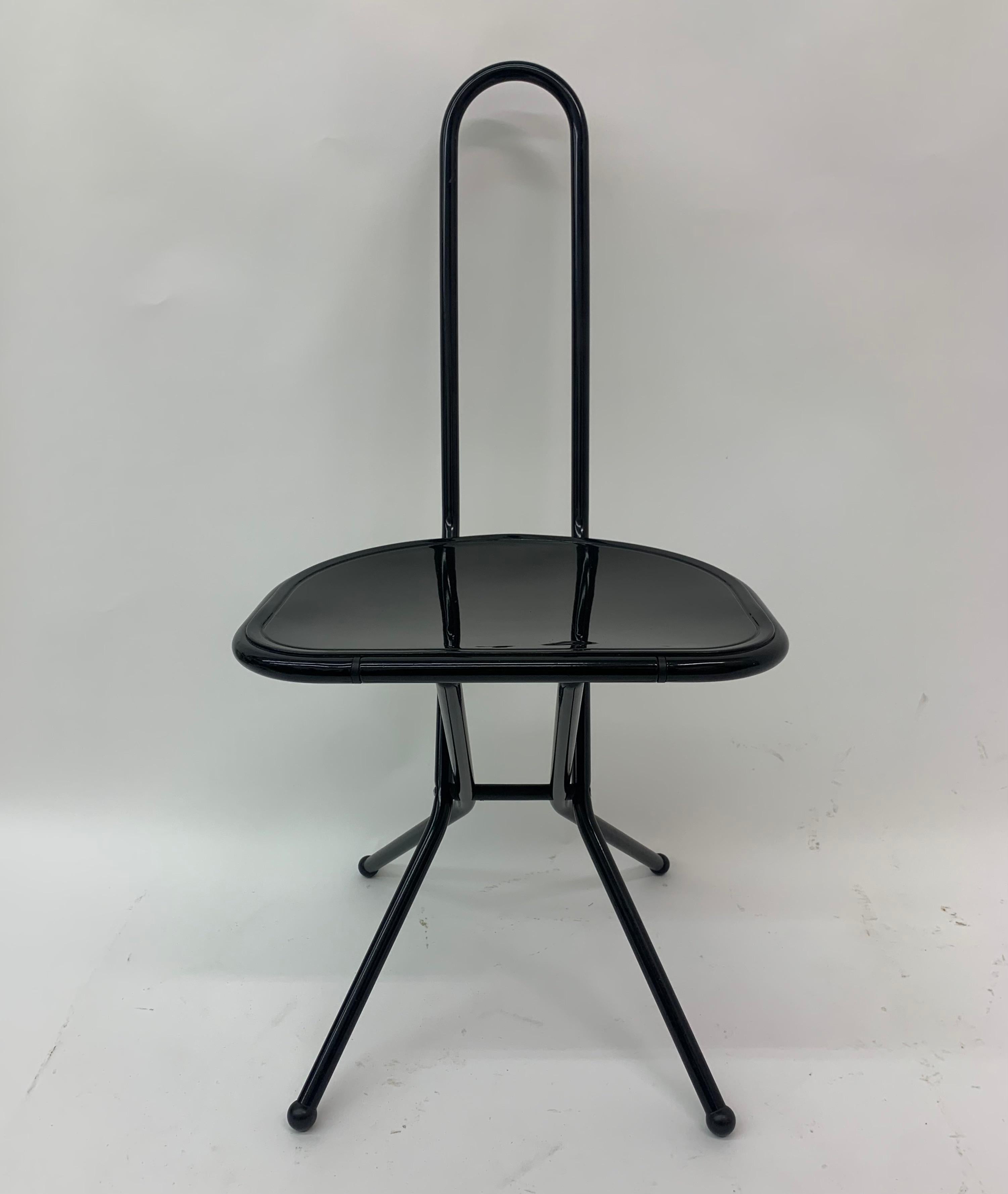 Sedia pieghevole postmoderna di Niels Gammelgaard per Ikea, anni '80.