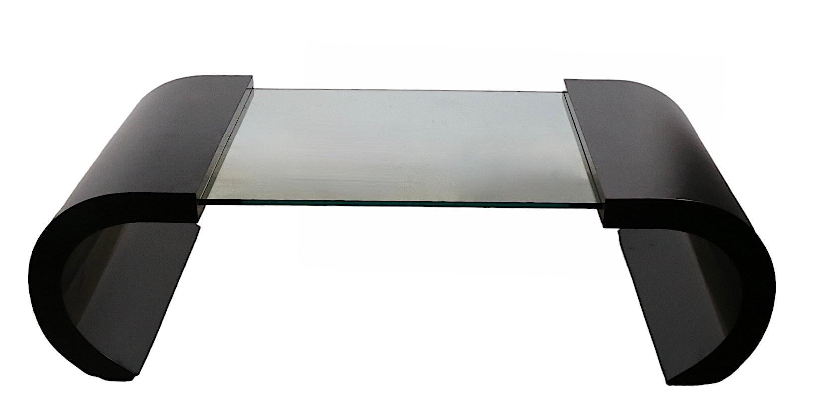 Table basse post-moderne en formica et verre d'après Panton, années 1970 en vente 6