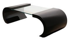 Post Modern Formica and Glass Coffee Table After Panton, C 1970's