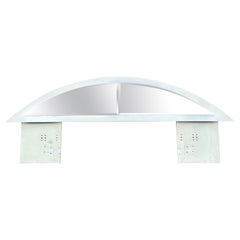 Post Modern Formica and mirrored king headboard