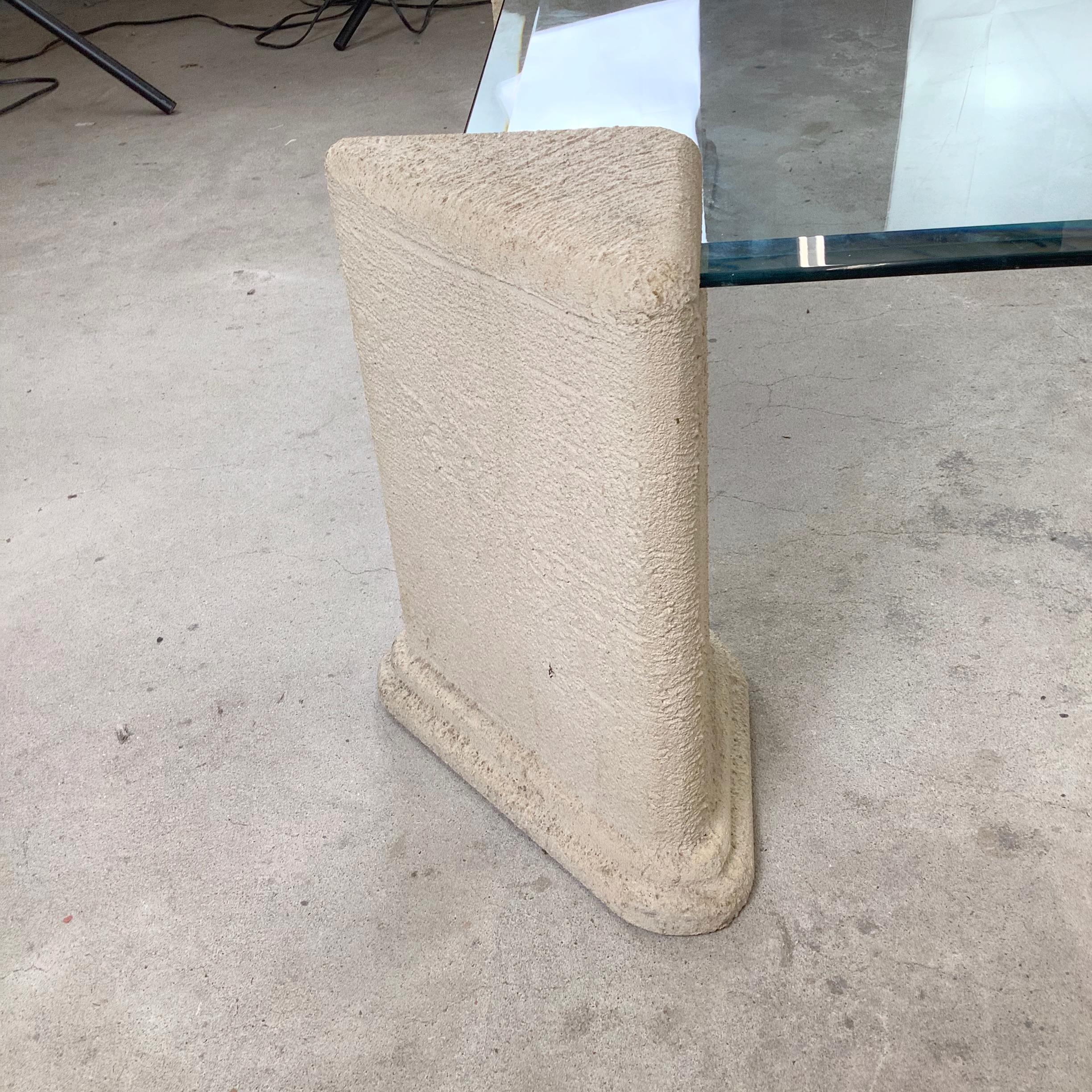 Post-Modern Four Post Glass Top Coffee Table For Sale 8