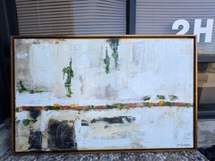 Peinture abstraite post-moderne encadrée