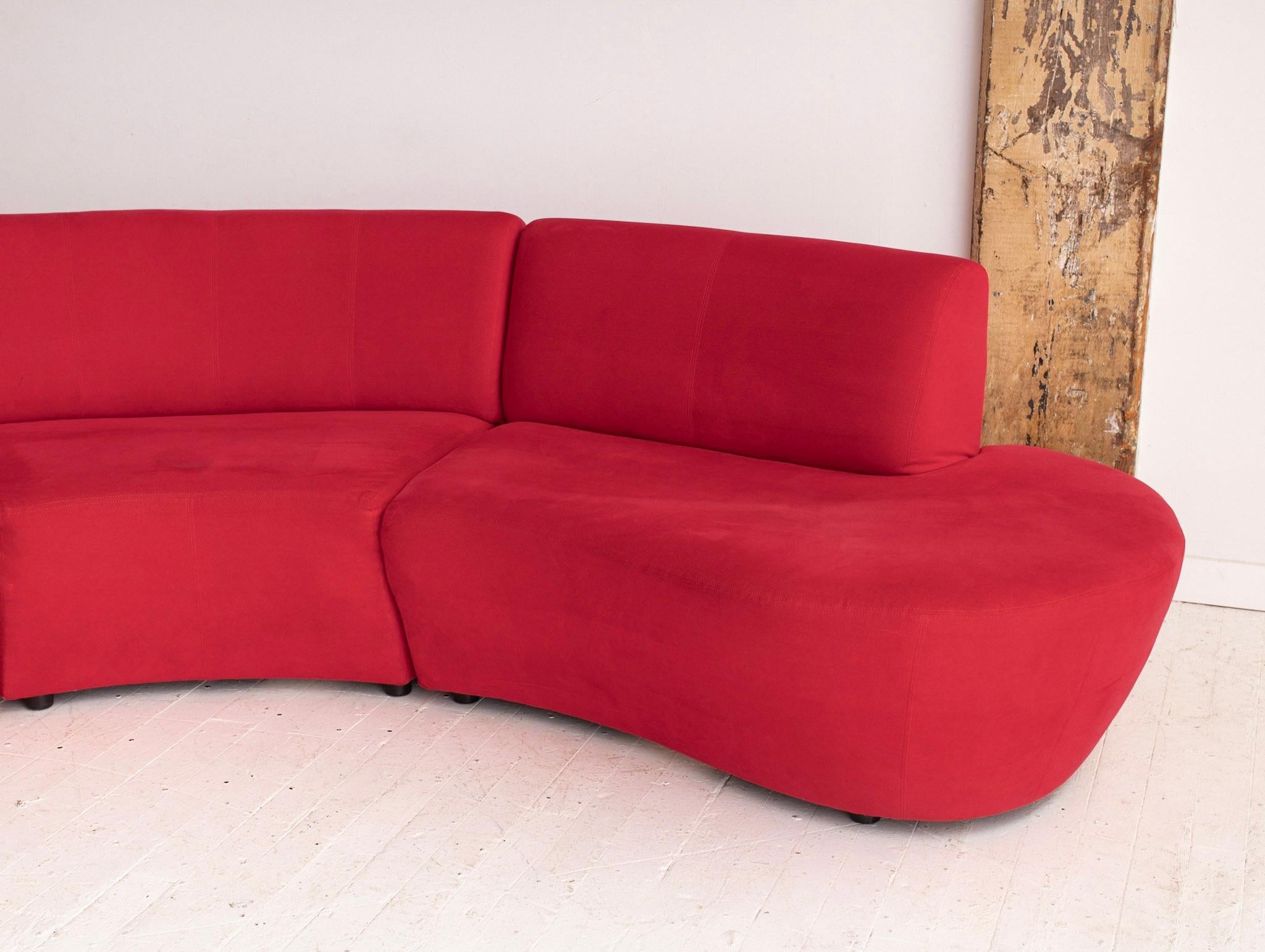 red cloud couch