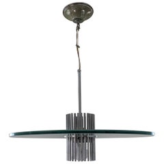 Post Modern Frosted Glass Saturn Light Fixture