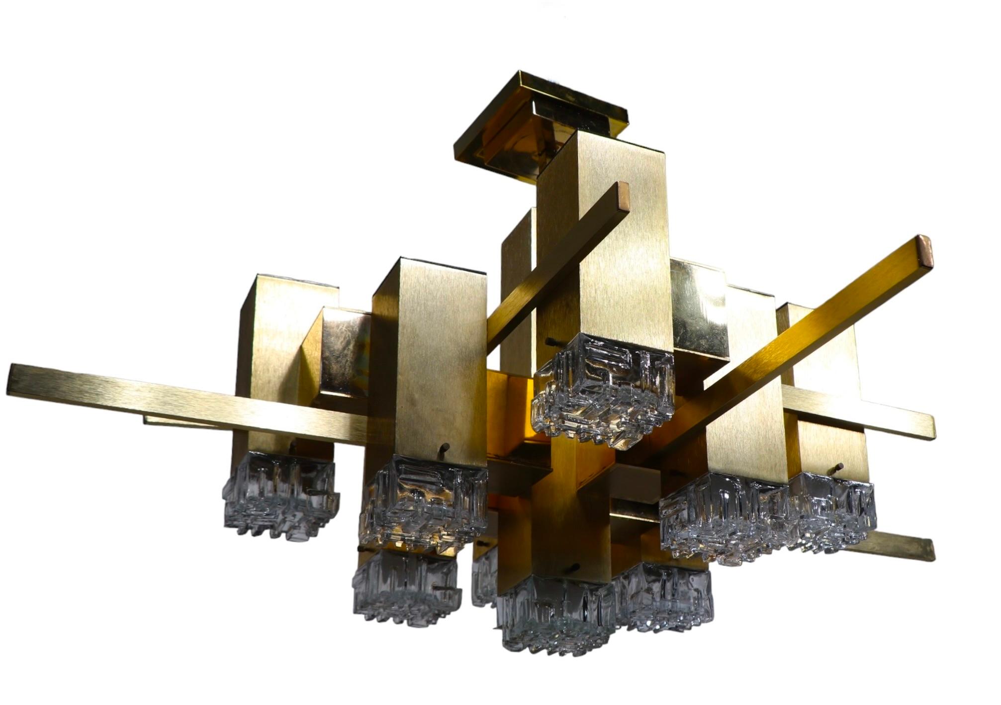 Post Modern Gaetano  Sciolari Chandelier c 1960/70's 9