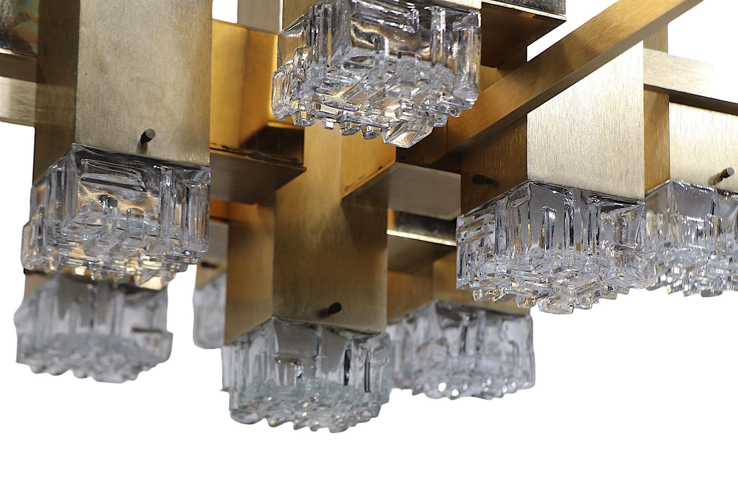 Post Modern Gaetano  Sciolari Chandelier c 1960/70's 10