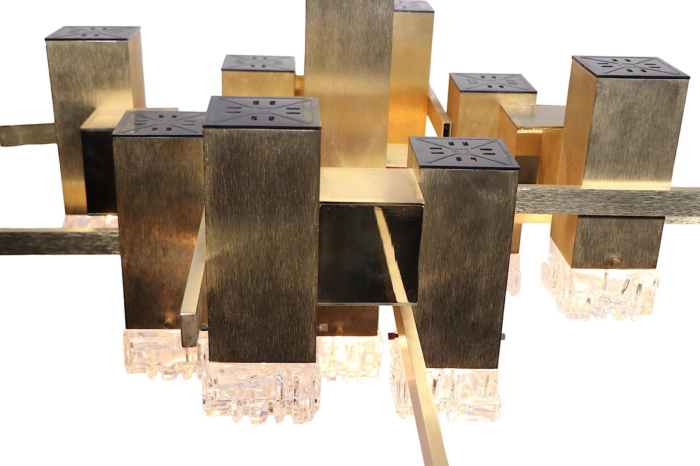 Post Modern Gaetano  Sciolari Chandelier c 1960/70's 1