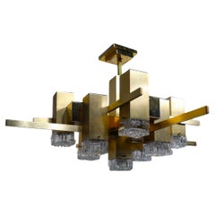 Post Modern Gaetano  Sciolari Chandelier c 1960/70's