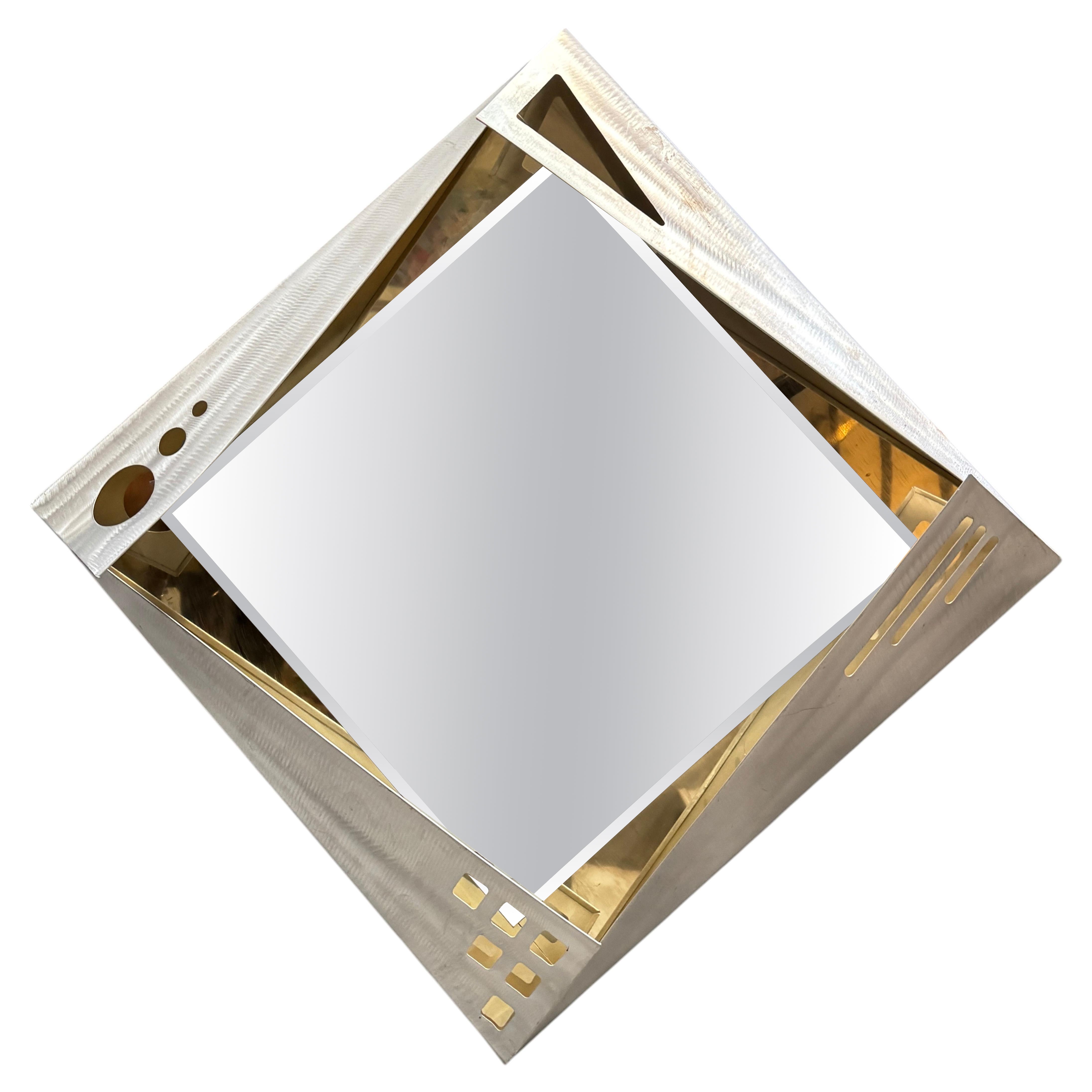 Post-Modern Geometric Diamond Shaped Mirror