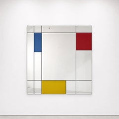 Post-Modern Geometric Italian Wall Mirror Piet Mondrian for Rimadesio