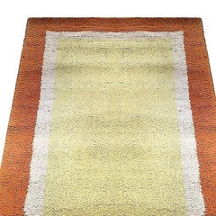Post Modern Geometric Tricolor Scandinavian Shag Wool Rug