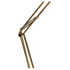 Post Modern Giant Brass Floor Lamp Luxo Articulating Architect Drafting Light