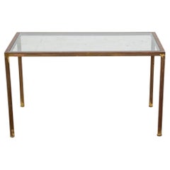 Post-Modern Gilt Metal And Glass Coffee Table