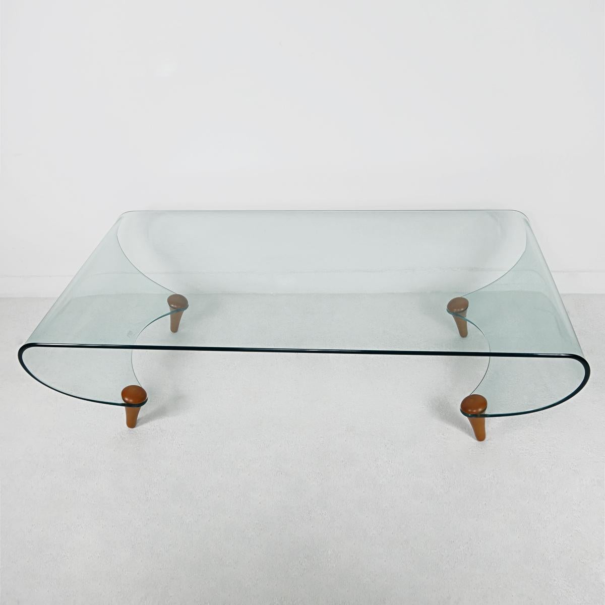 Post-Modern Postmodern Glass Coffee Table Tango by Fabio Di Bartolomei for Fiam Italia