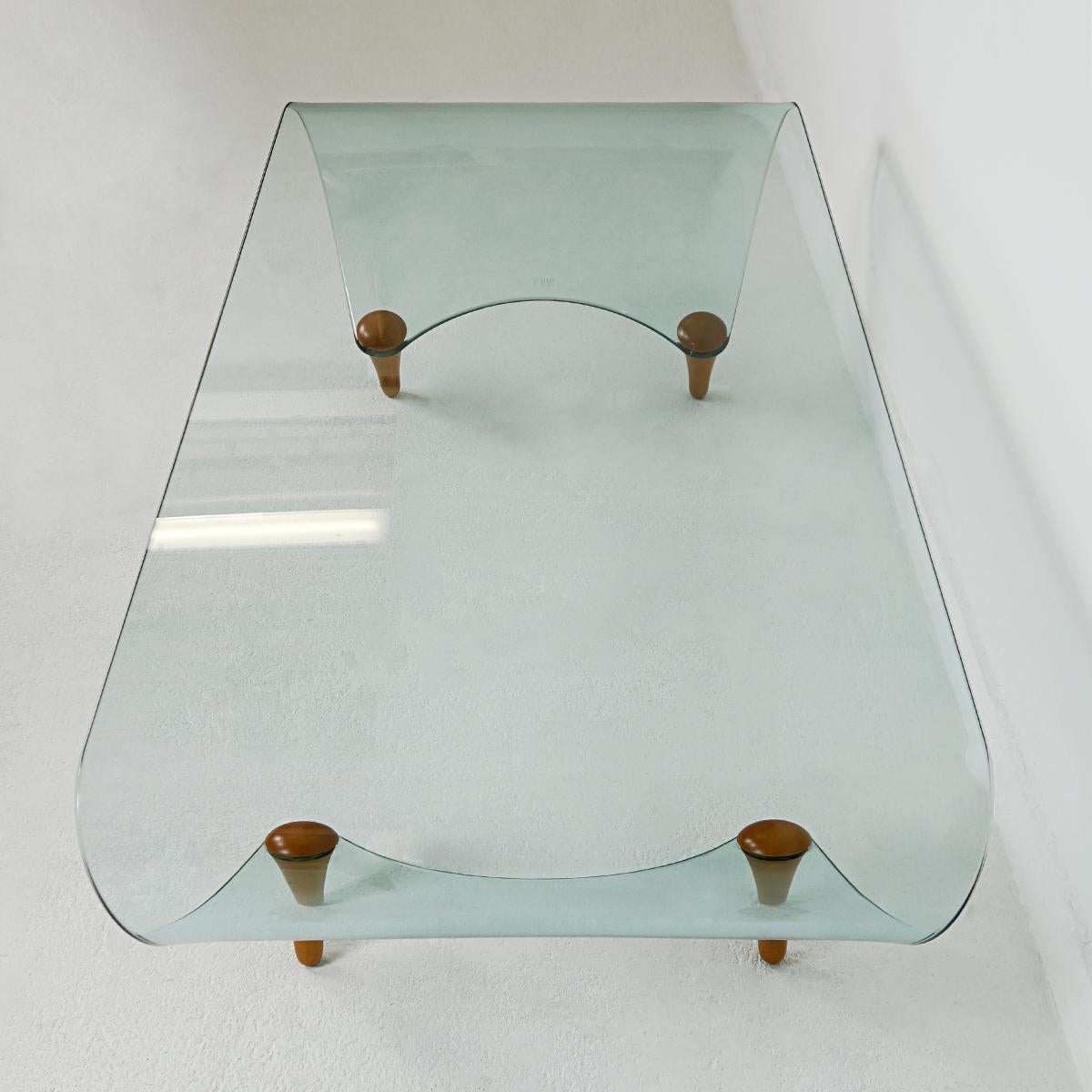 Postmodern Glass Coffee Table Tango by Fabio Di Bartolomei for Fiam Italia In Good Condition In Doornspijk, NL