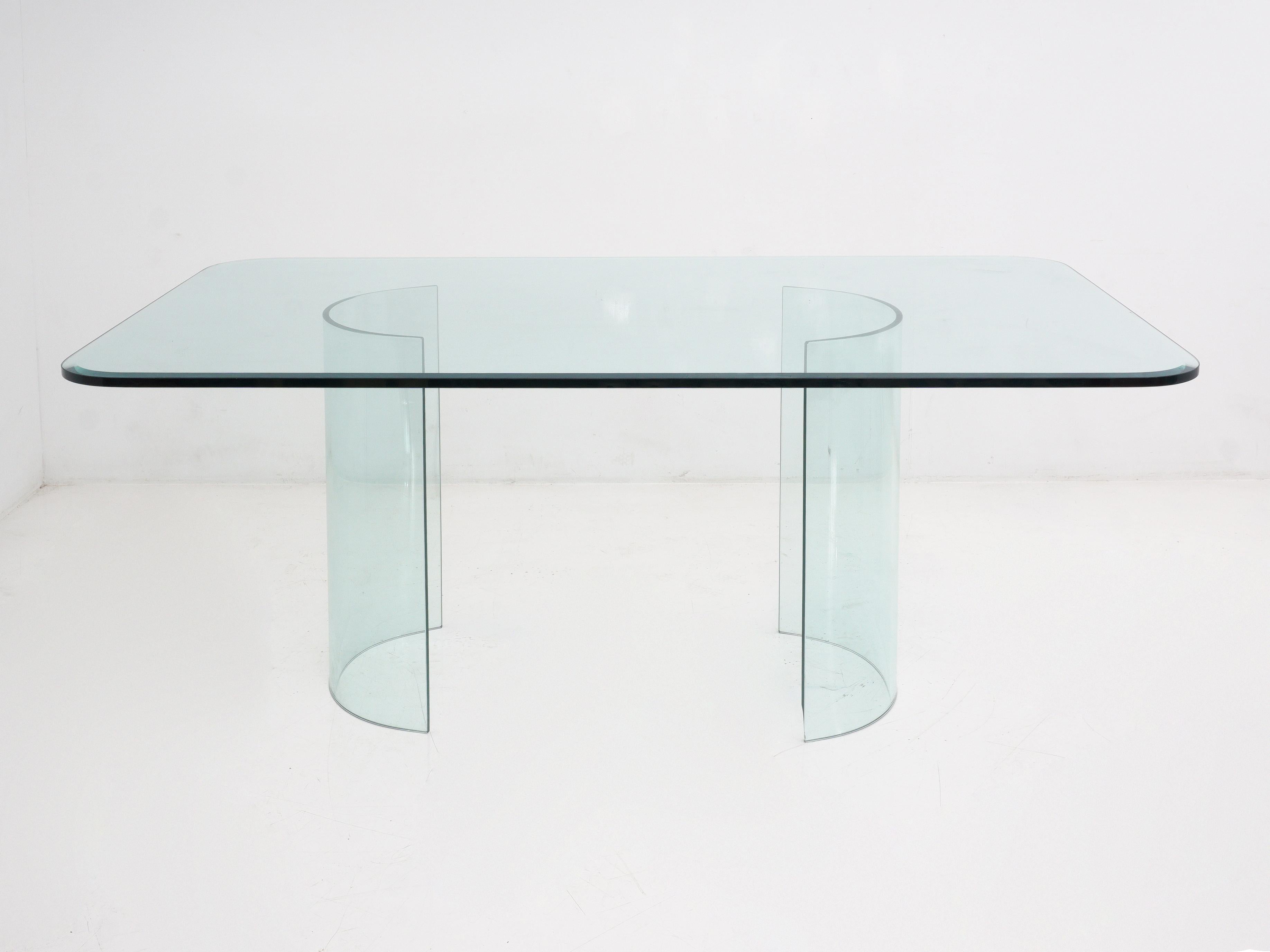 Unknown Post Modern Glass Dining Table