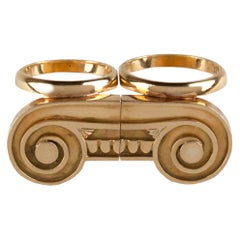 Post-Modern Gold Ionic Capital Rings Stanley Tigerman