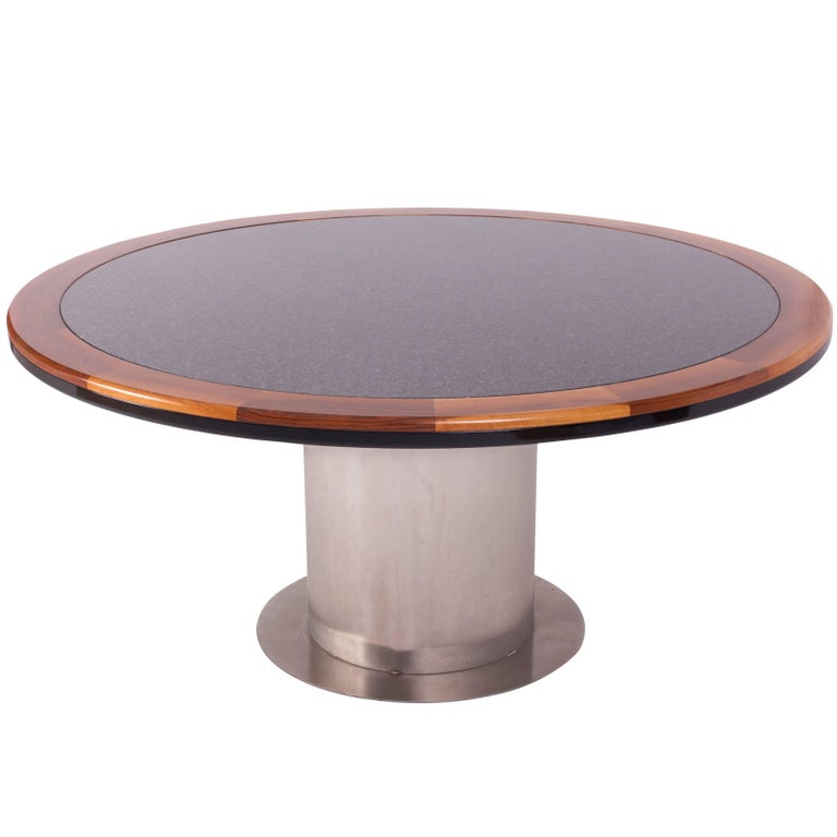Post-modern Granite and stainless steel Dining Table For Sale at 1stdibs