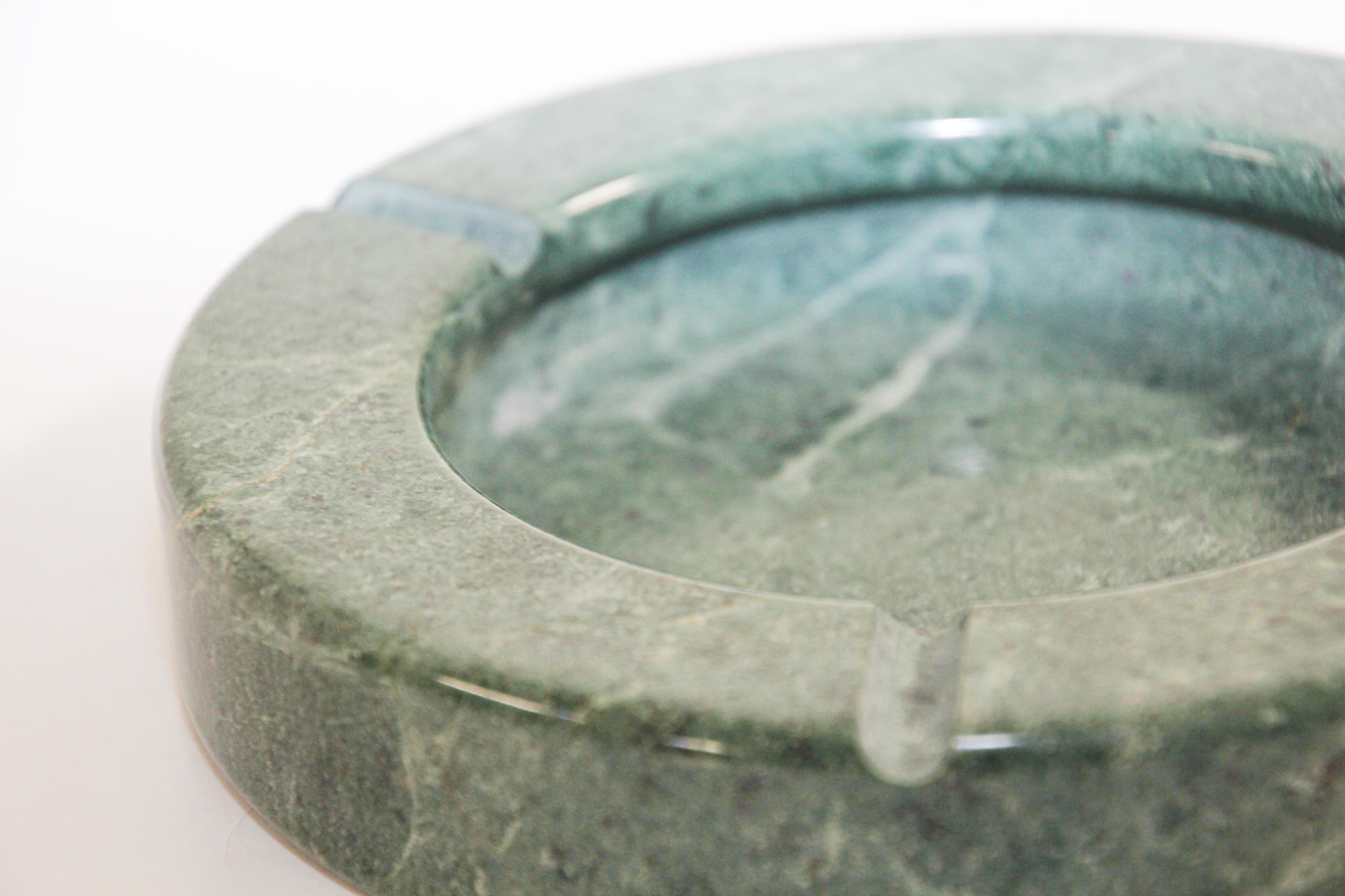 Post-Modern Post Modern Green Marble Ashtray 1970, Made in Italy For Sale