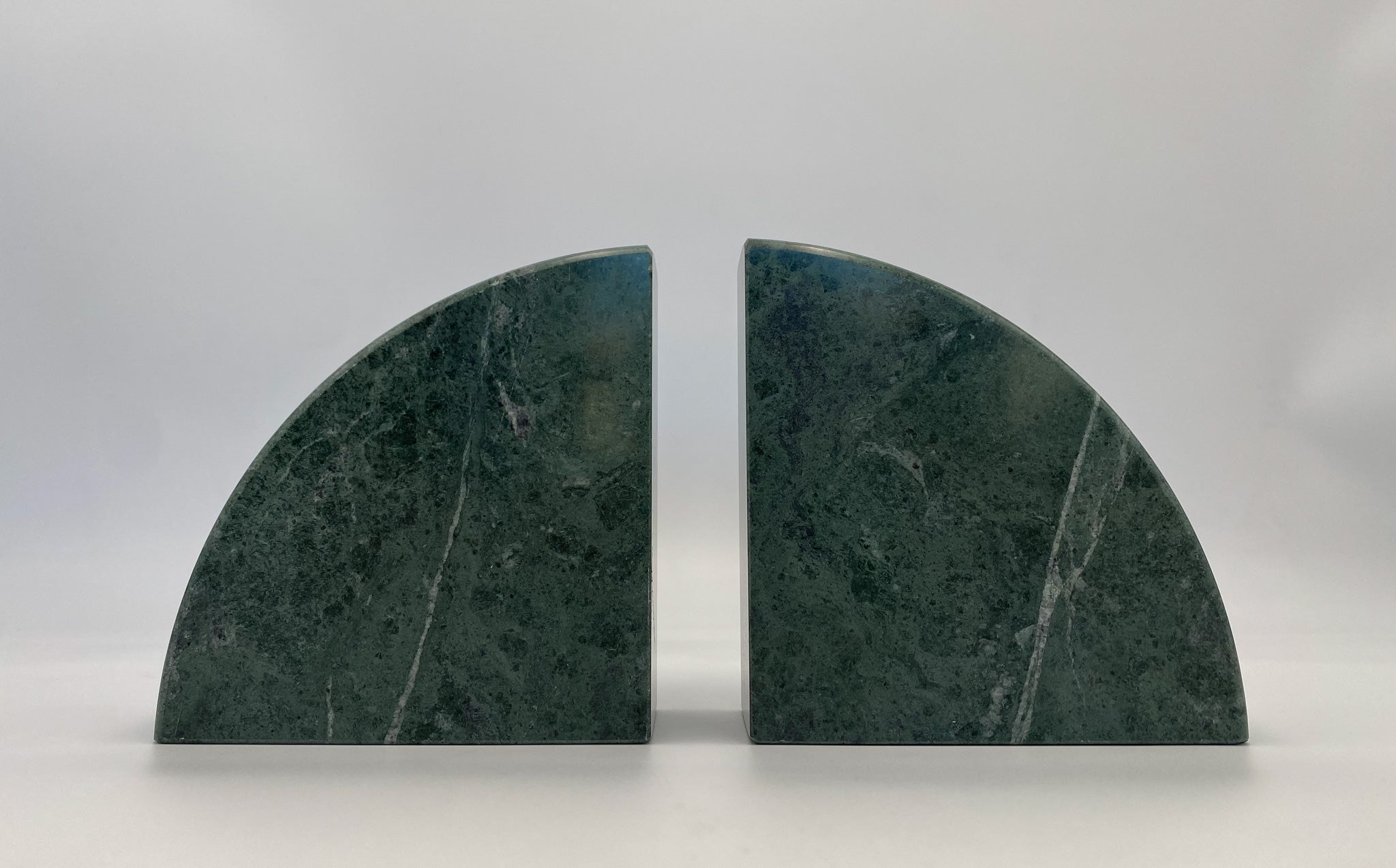 Unknown Post-Modern Green Marble Bookends, c.1980 For Sale