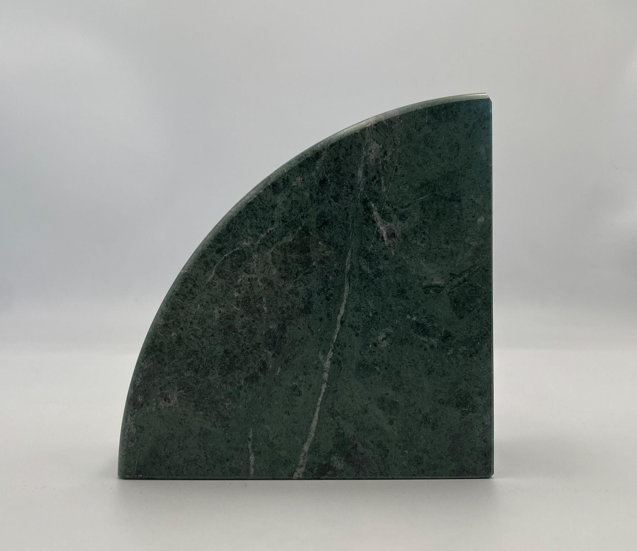 Post-Modern Green Marble Bookends, c.1980 For Sale 2