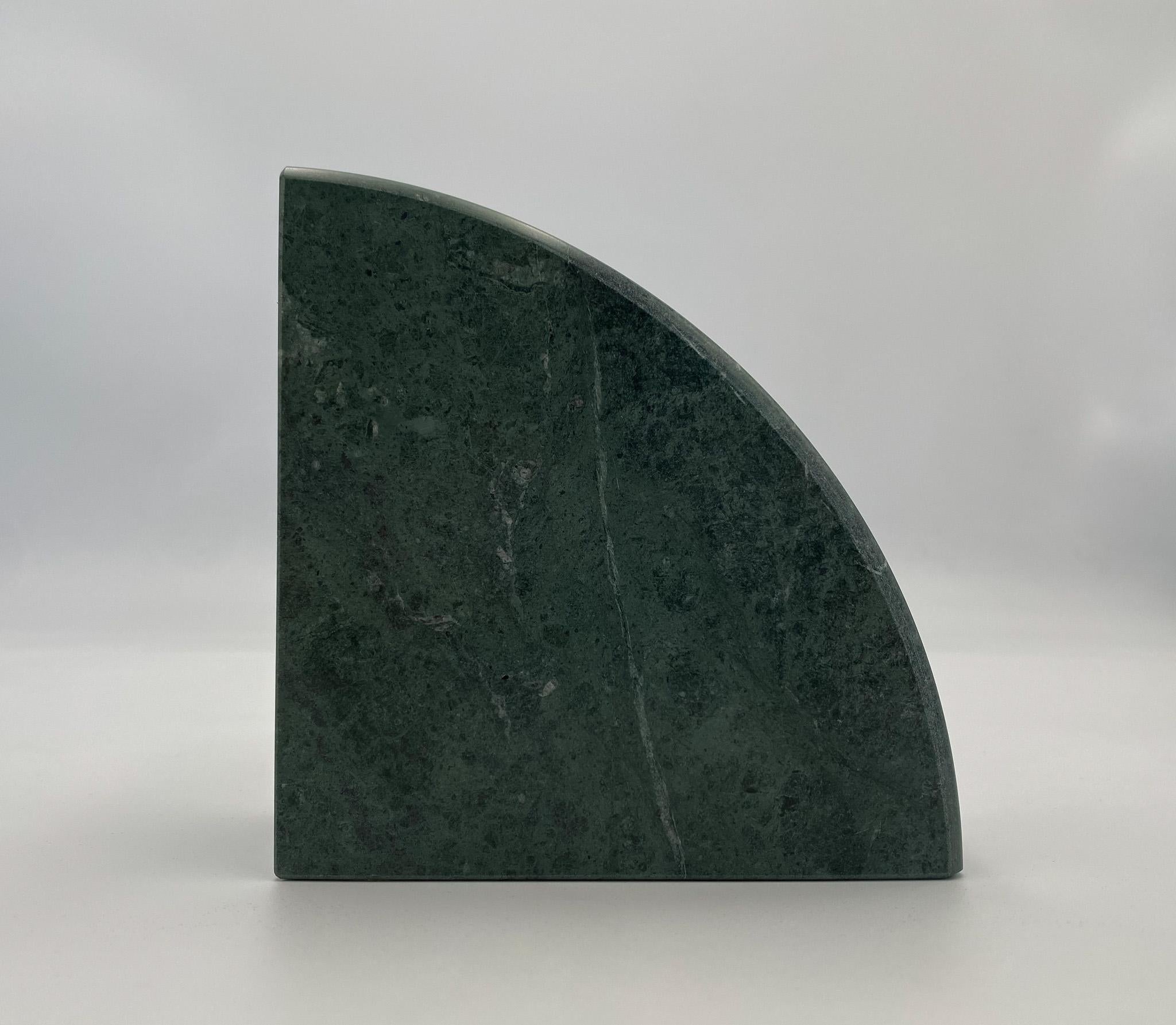 Post-Modern Green Marble Bookends, c.1980 For Sale 3