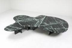 Postmodern Green Marble Coffee Table in the Manner of Noguchi