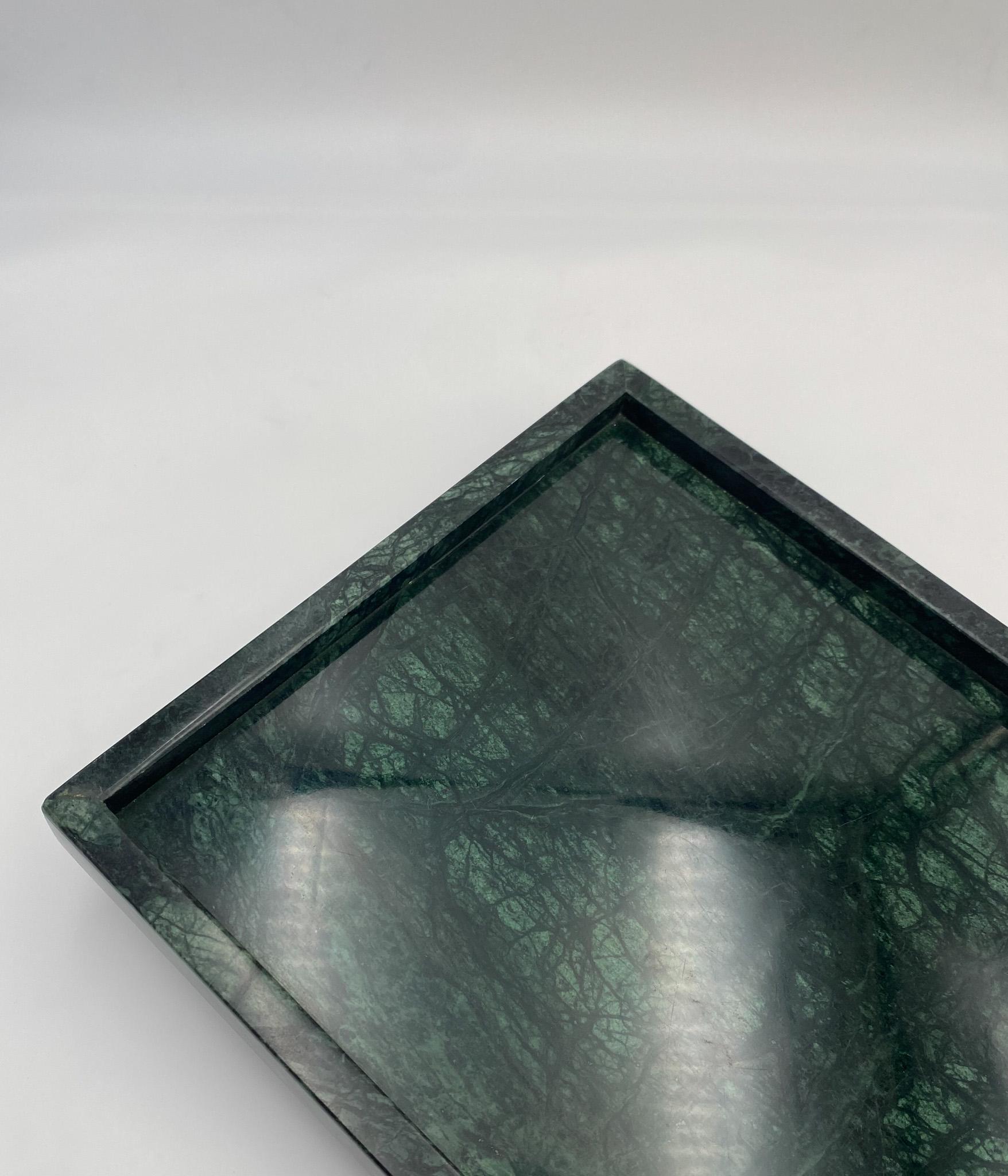 Post-Modern Green Marble Decorative Tray  4