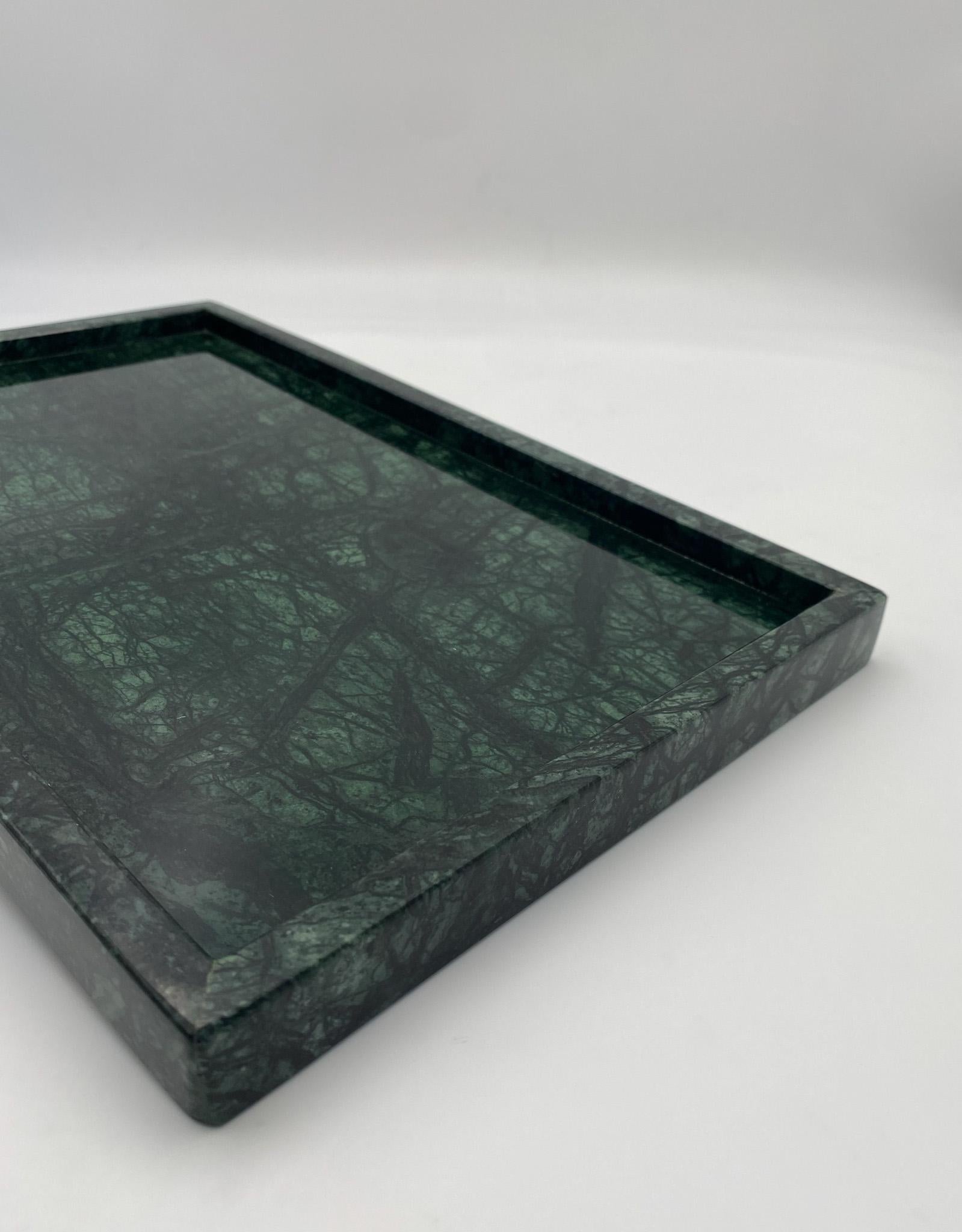 Post-Modern Green Marble Decorative Tray  5