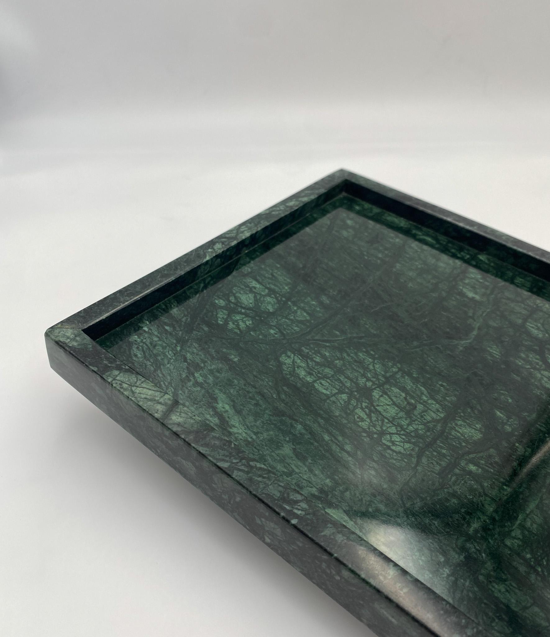 Post-Modern Green Marble Decorative Tray  6