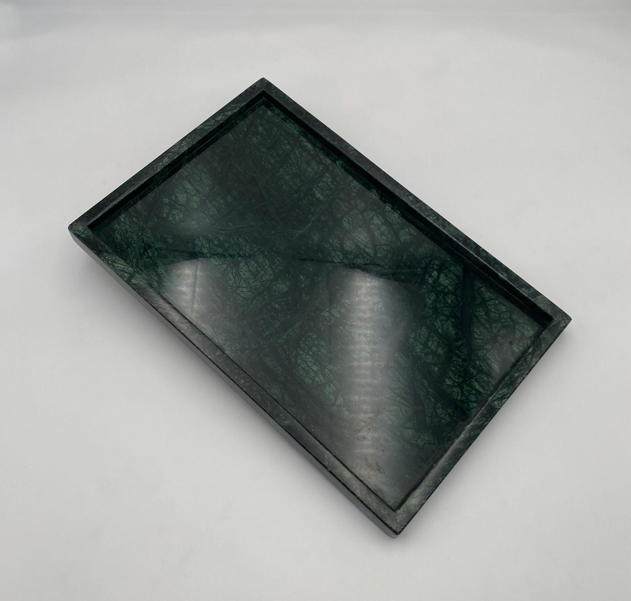 Post-Modern Green Marble Decorative Tray  7