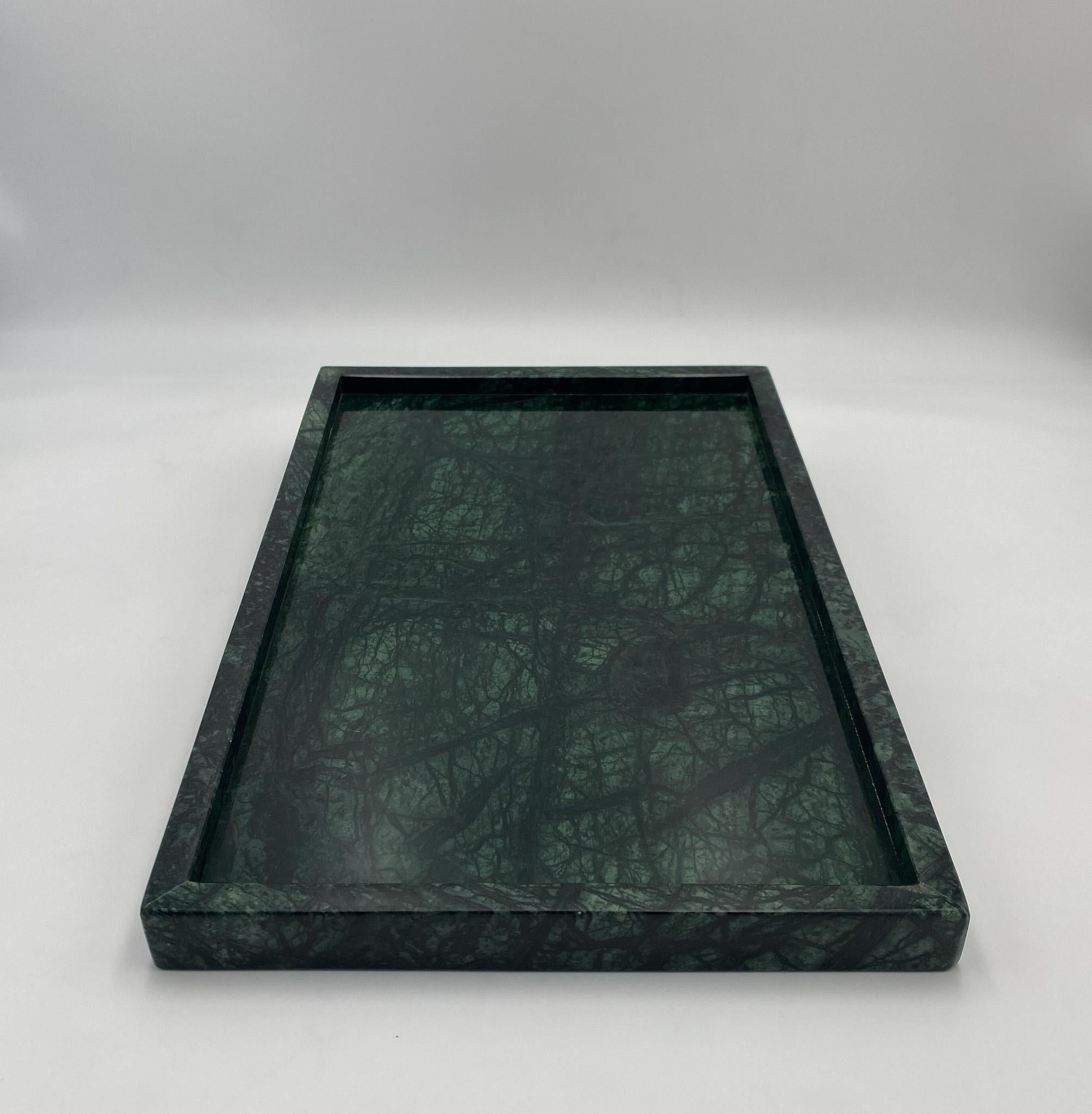 Post-Modern Green Marble Decorative Tray. 