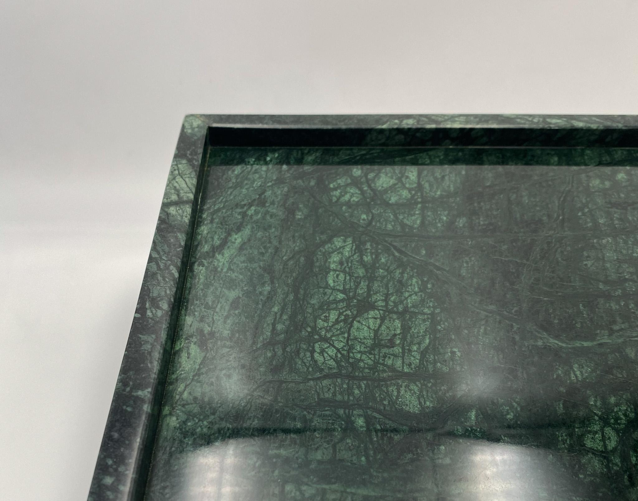 Post-Modern Green Marble Decorative Tray  1