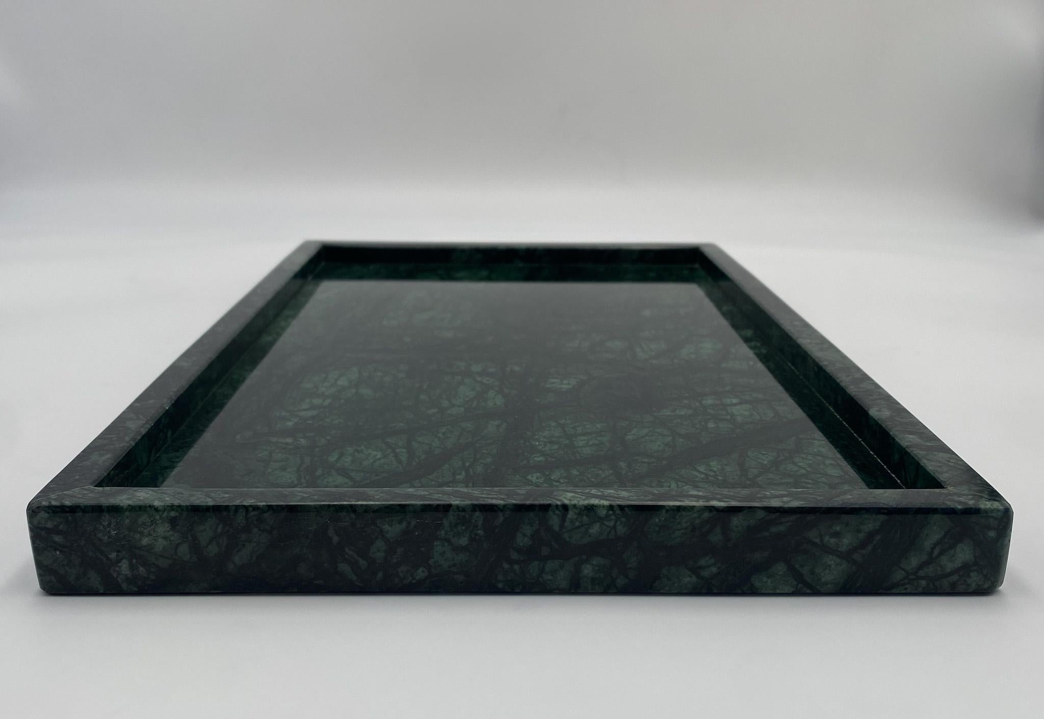 Post-Modern Green Marble Decorative Tray  2