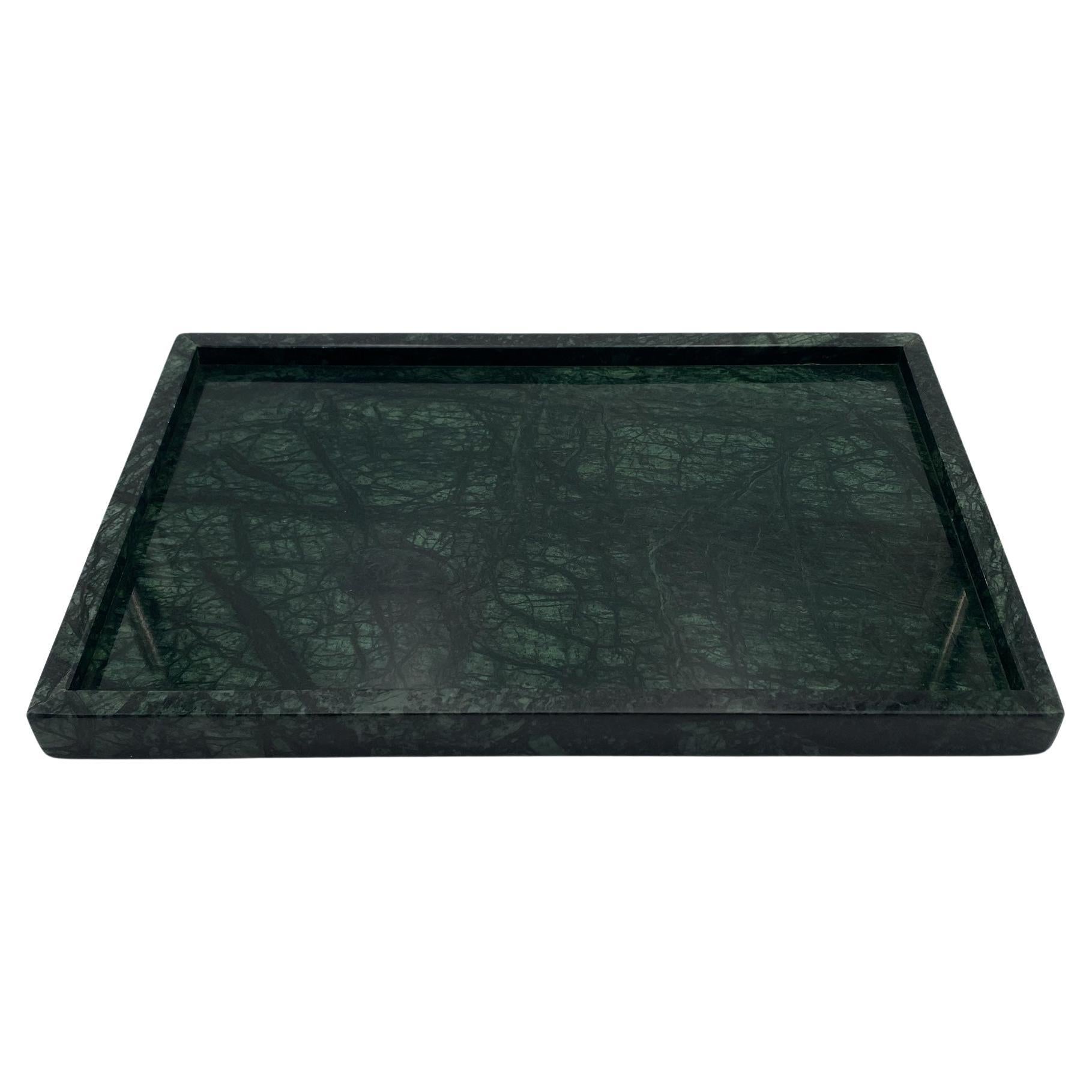 Post-Modern Green Marble Decorative Tray 