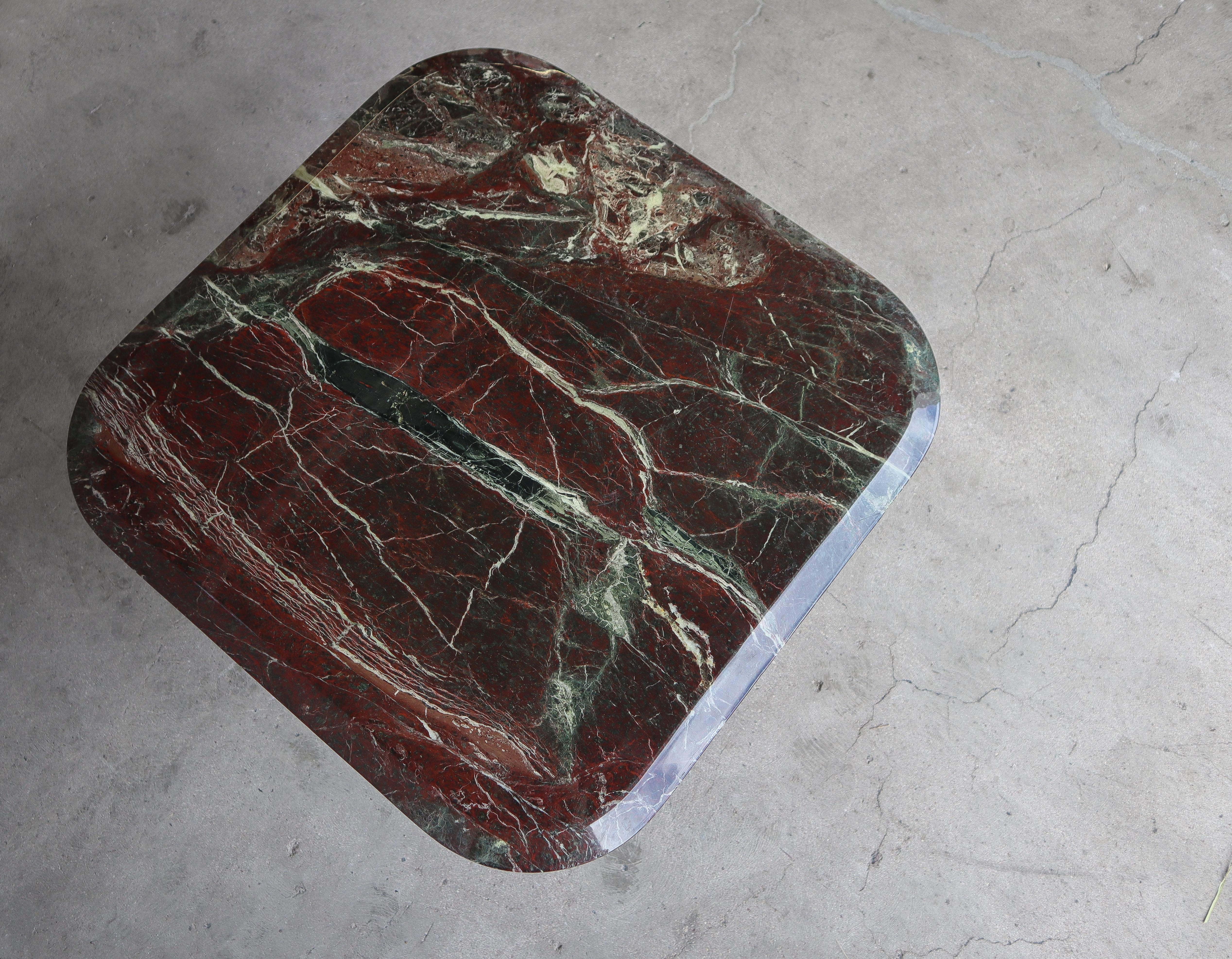 Post Modern Green Marble Side Table In Good Condition In Las Vegas, NV