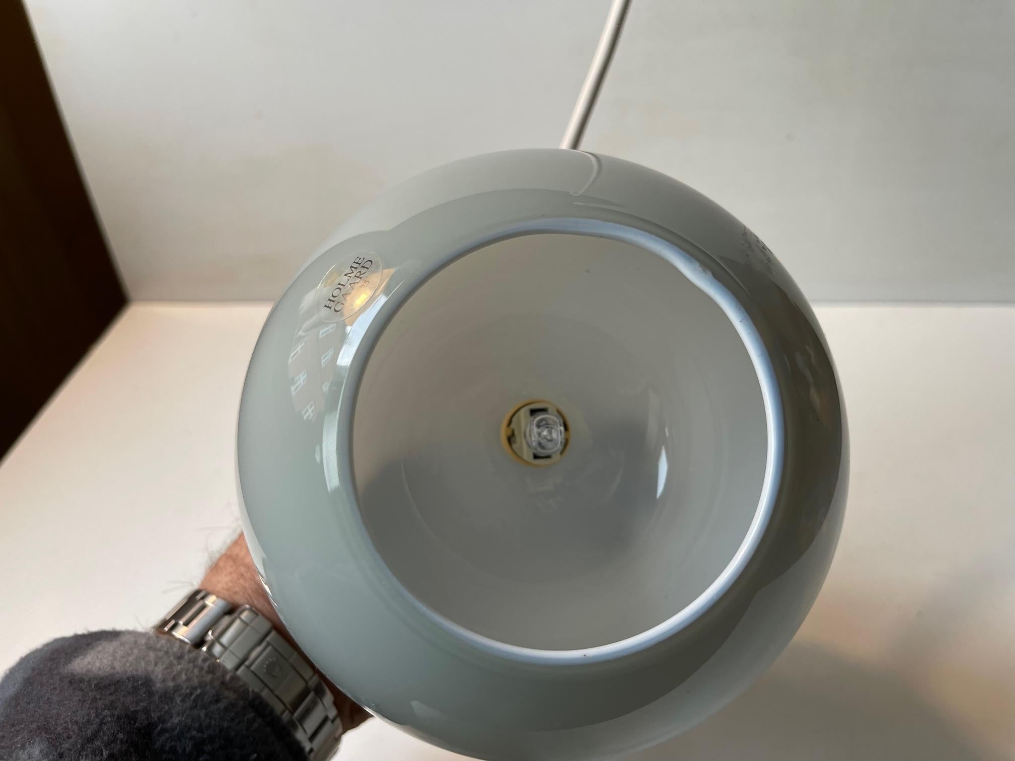Lampe pédalant Holmegaard en verre gris post-moderne Islande par Peter Svarrer Bon état - En vente à Esbjerg, DK