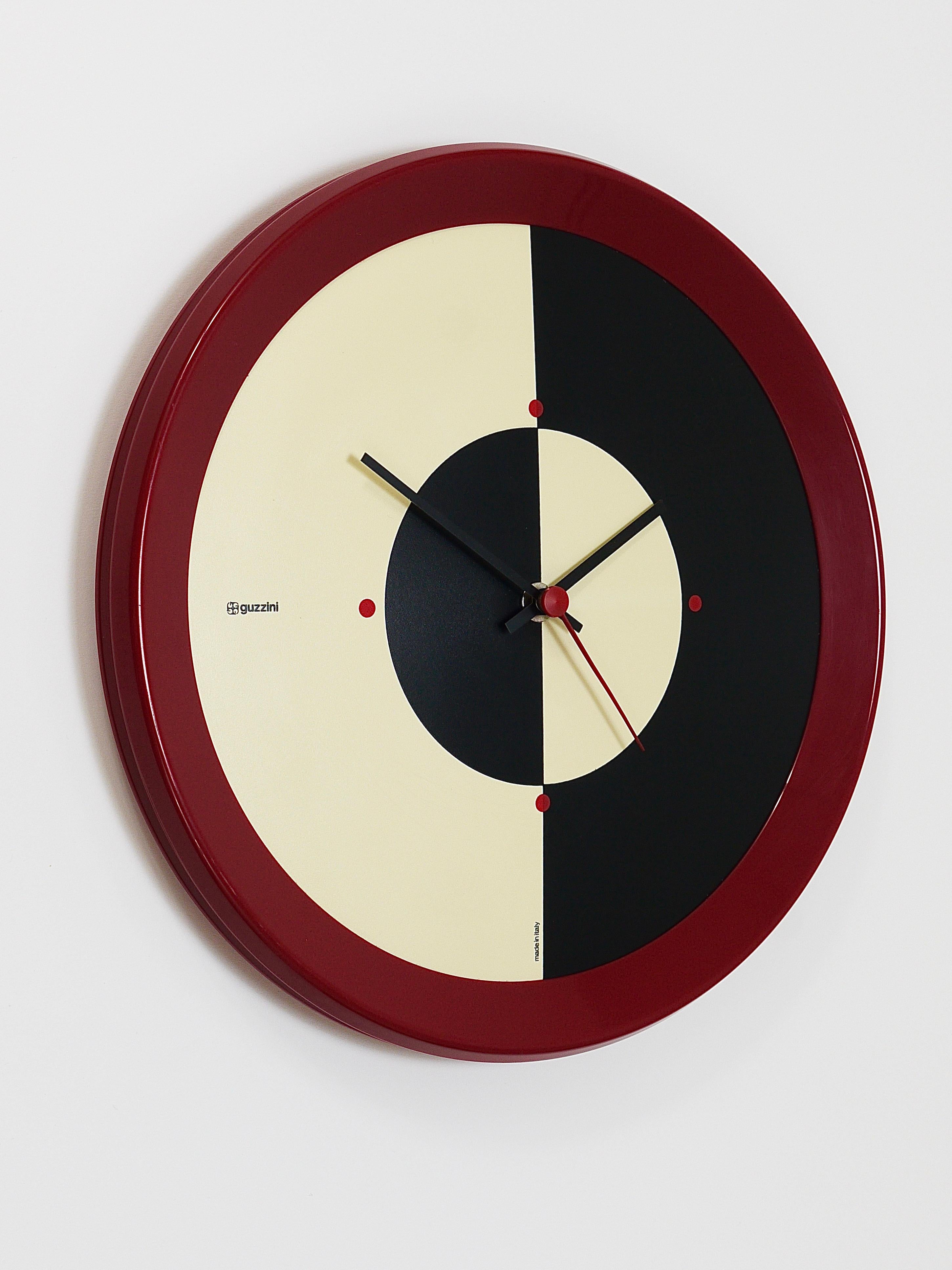 Late 20th Century Post-Modern Guzzini Wall Clock by Bruno Gecchelin, Italy, 1980s