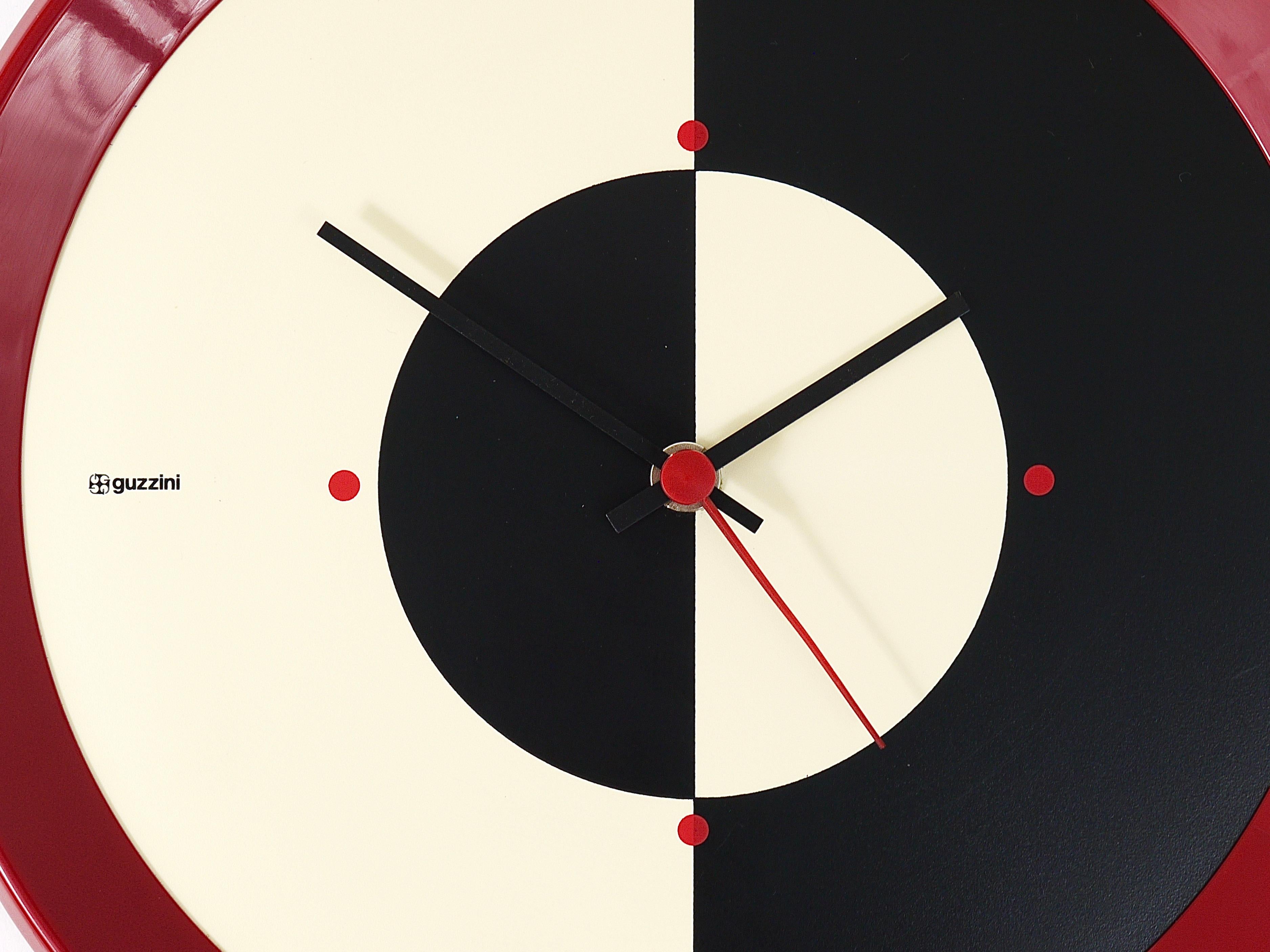 Post-Modern Guzzini Wall Clock by Bruno Gecchelin, Italy, 1980s 1