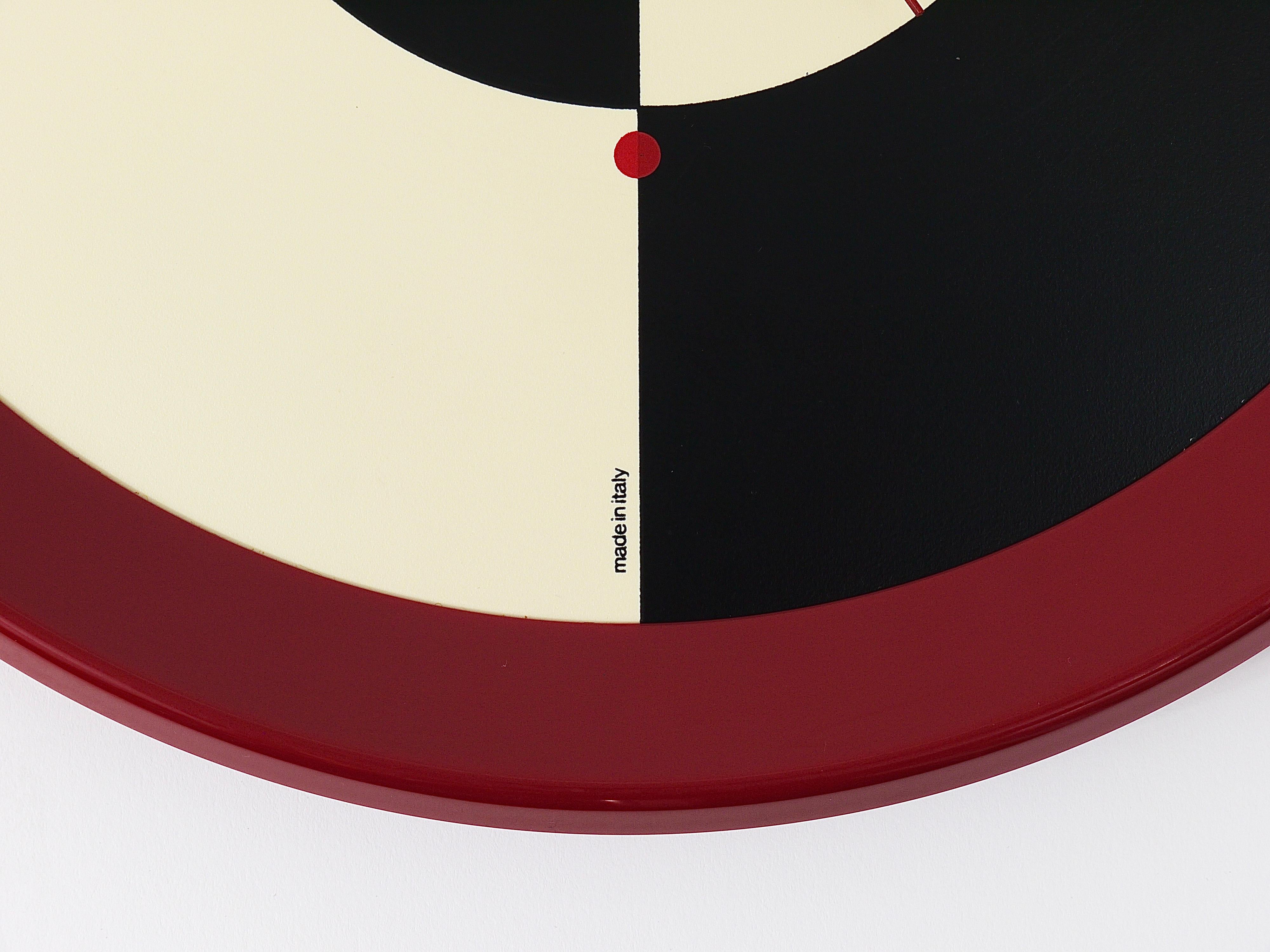 Post-Modern Guzzini Wall Clock by Bruno Gecchelin, Italy, 1980s 2