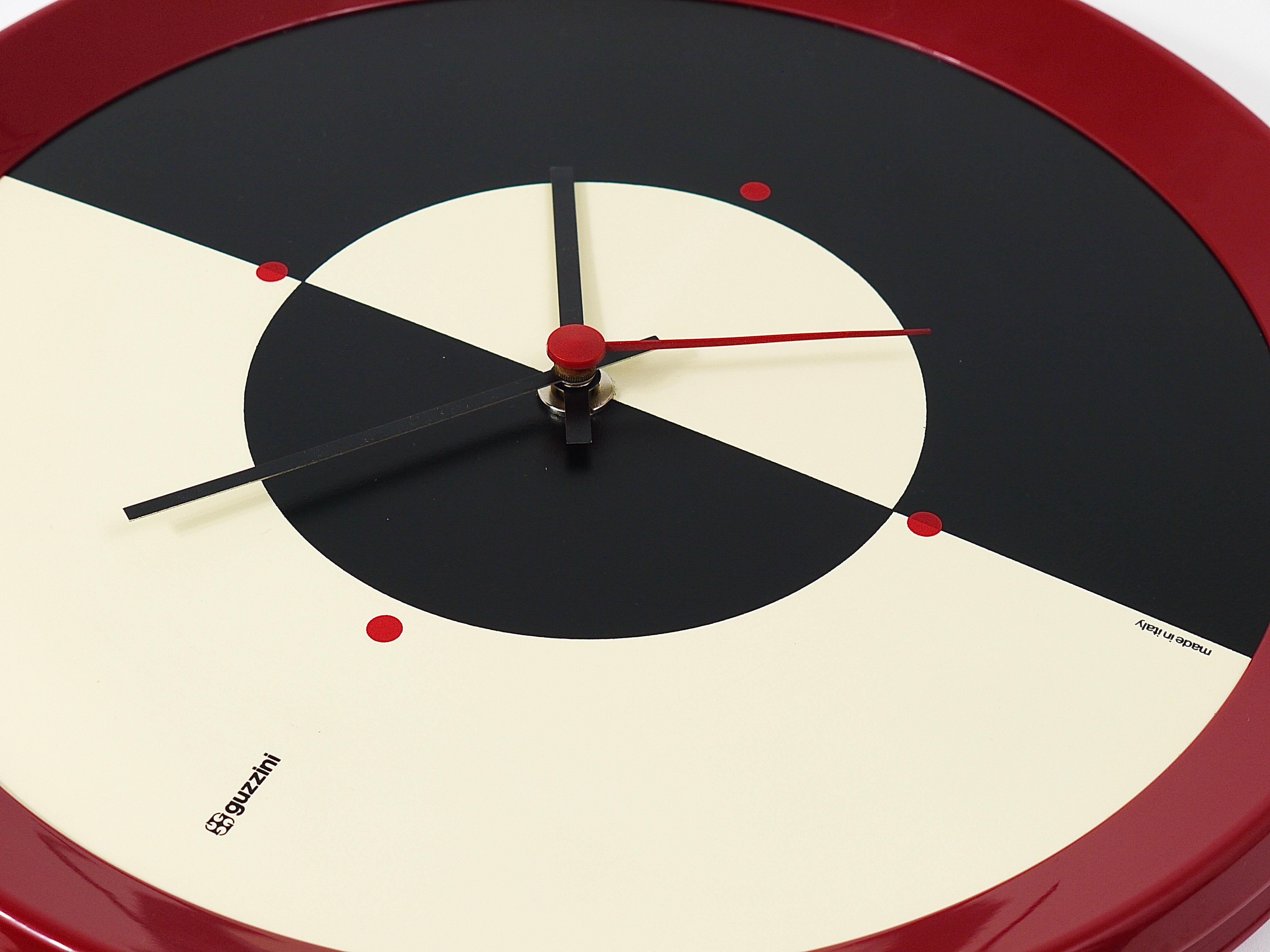 Post-Modern Guzzini Wall Clock by Bruno Gecchelin, Italy, 1980s 2