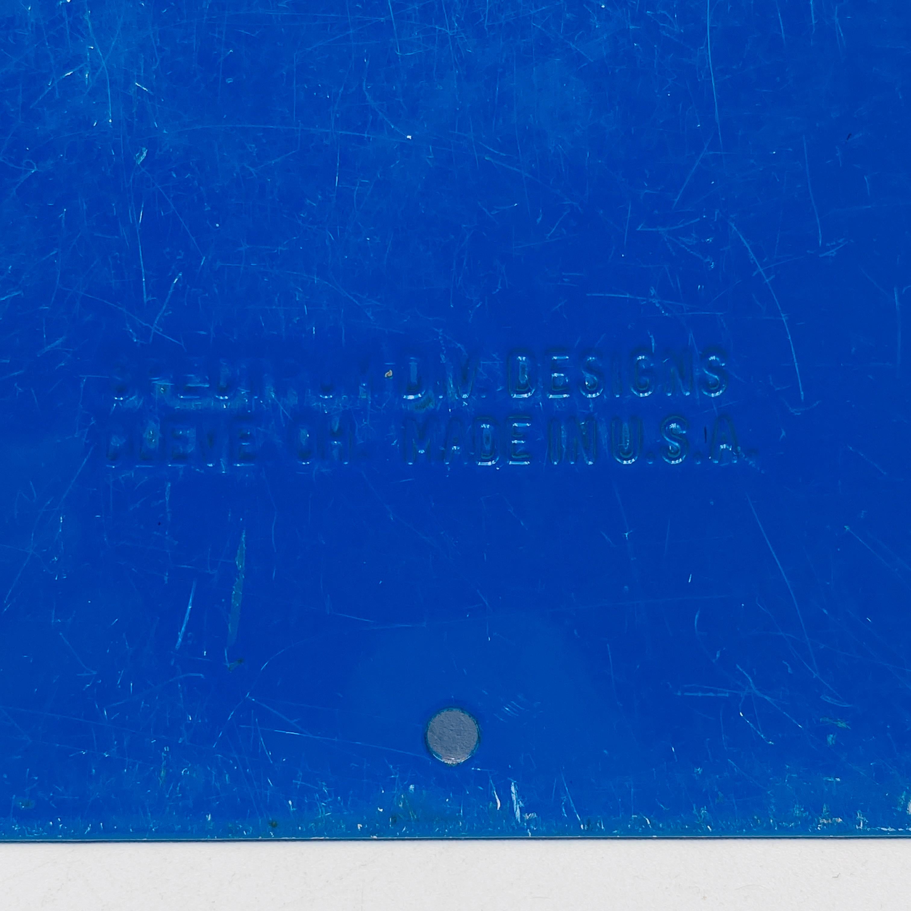 Post Modern Hand Buchstützen von Spectrum Div Designs Blau Metall Ausschnitt im Angebot 2