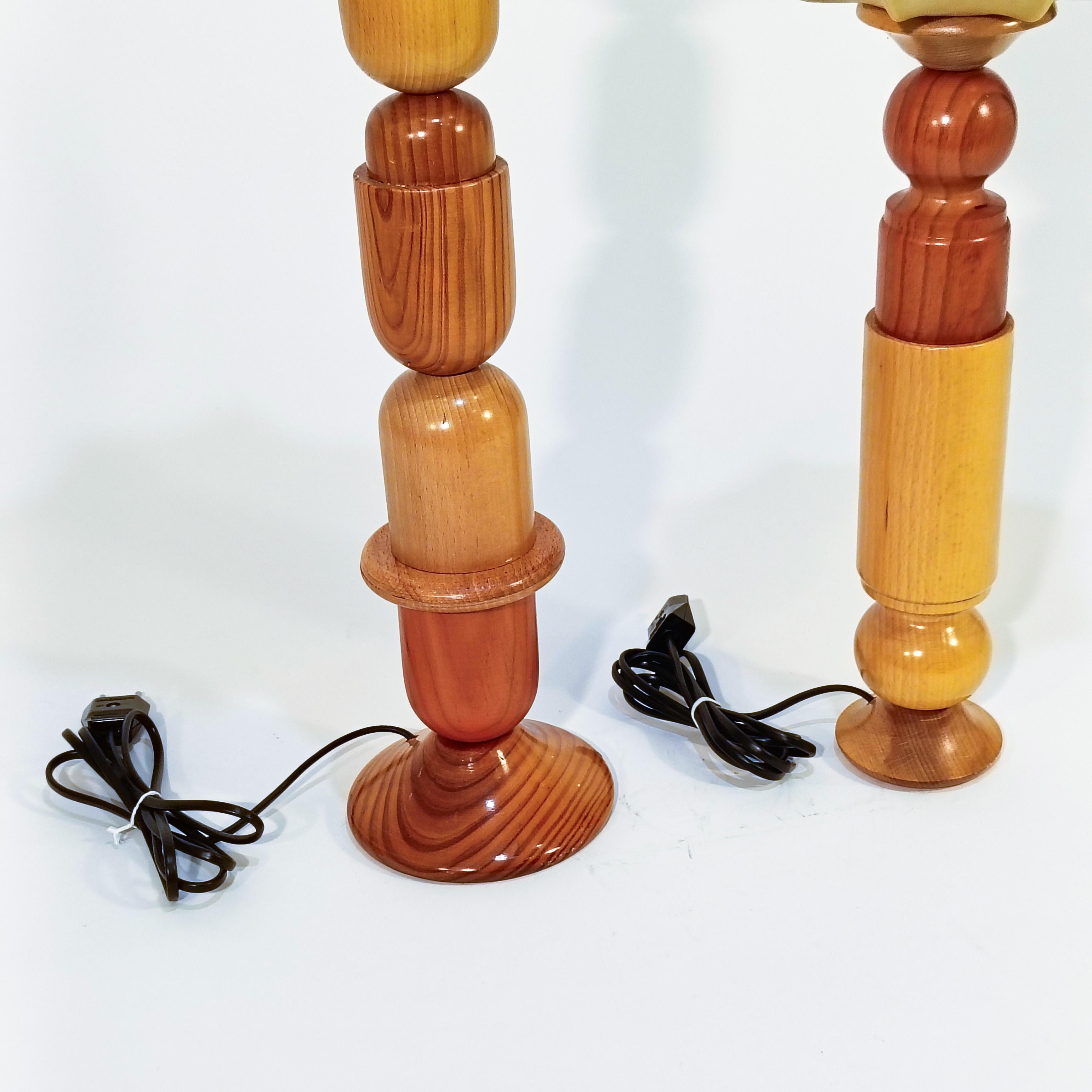 Post-Modern hand-crafted Cocoon table lamps, Italy, 70s For Sale 6