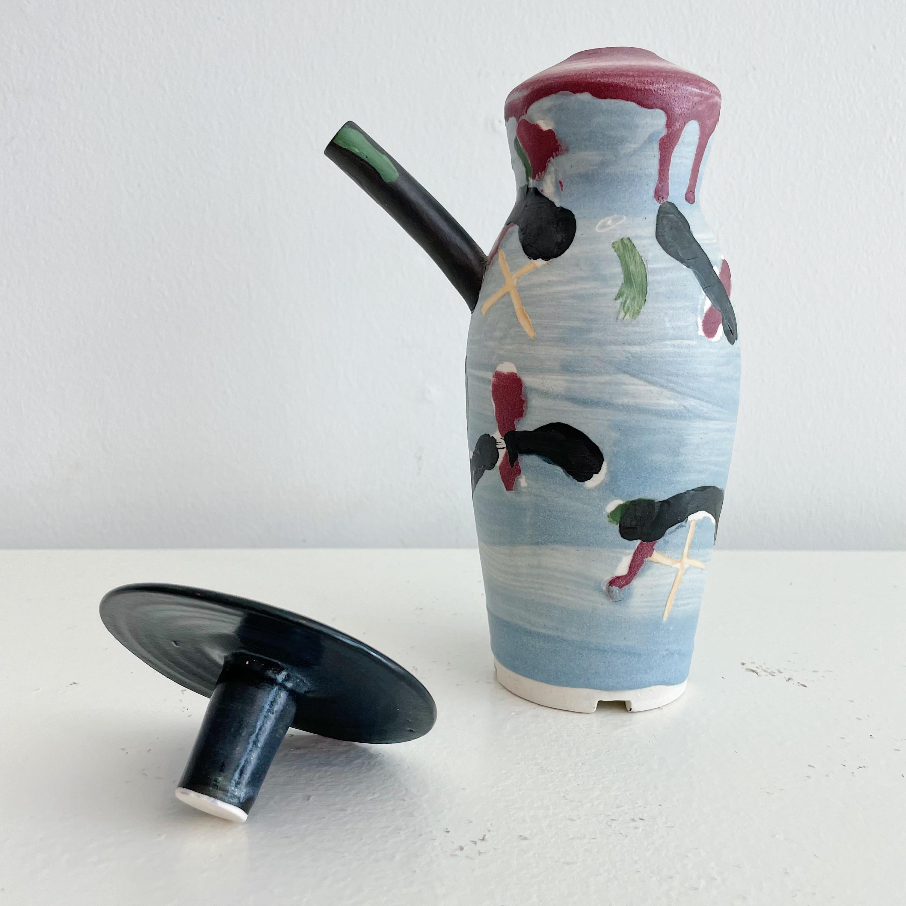 Post-Modern Hand Decorated Studio Pottery Vessel 2