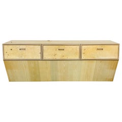 Post-Modern Henredon Scene Two Burled Wood King Headboard