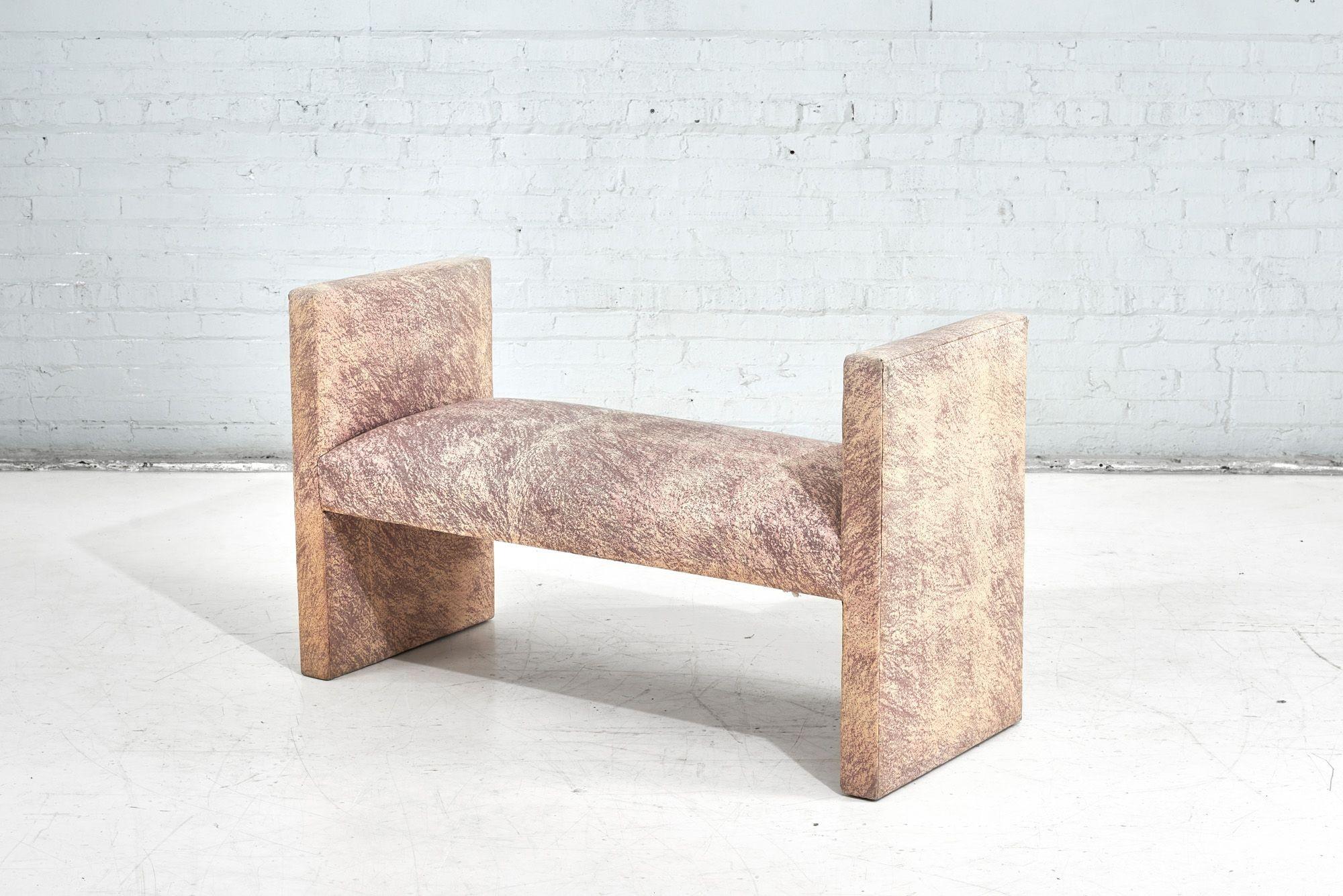 Post-Modern Post Modern High Arm Bench by Directional, 1970 For Sale