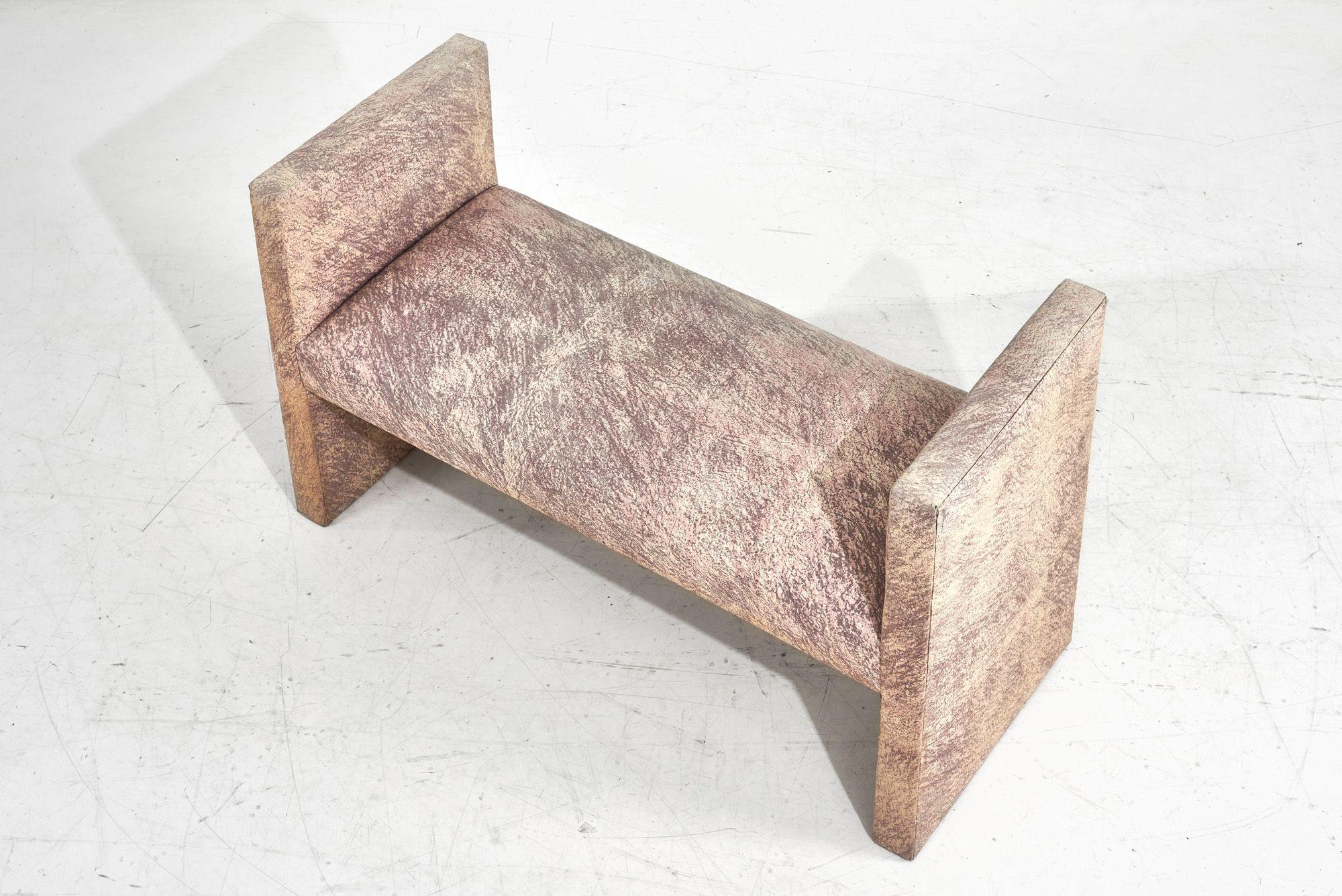 American Post Modern High Arm Bench by Directional, 1970 For Sale