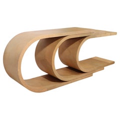Post Modern Hollywood Regency C Shaped Three Tier Console Table c. 1970/80's