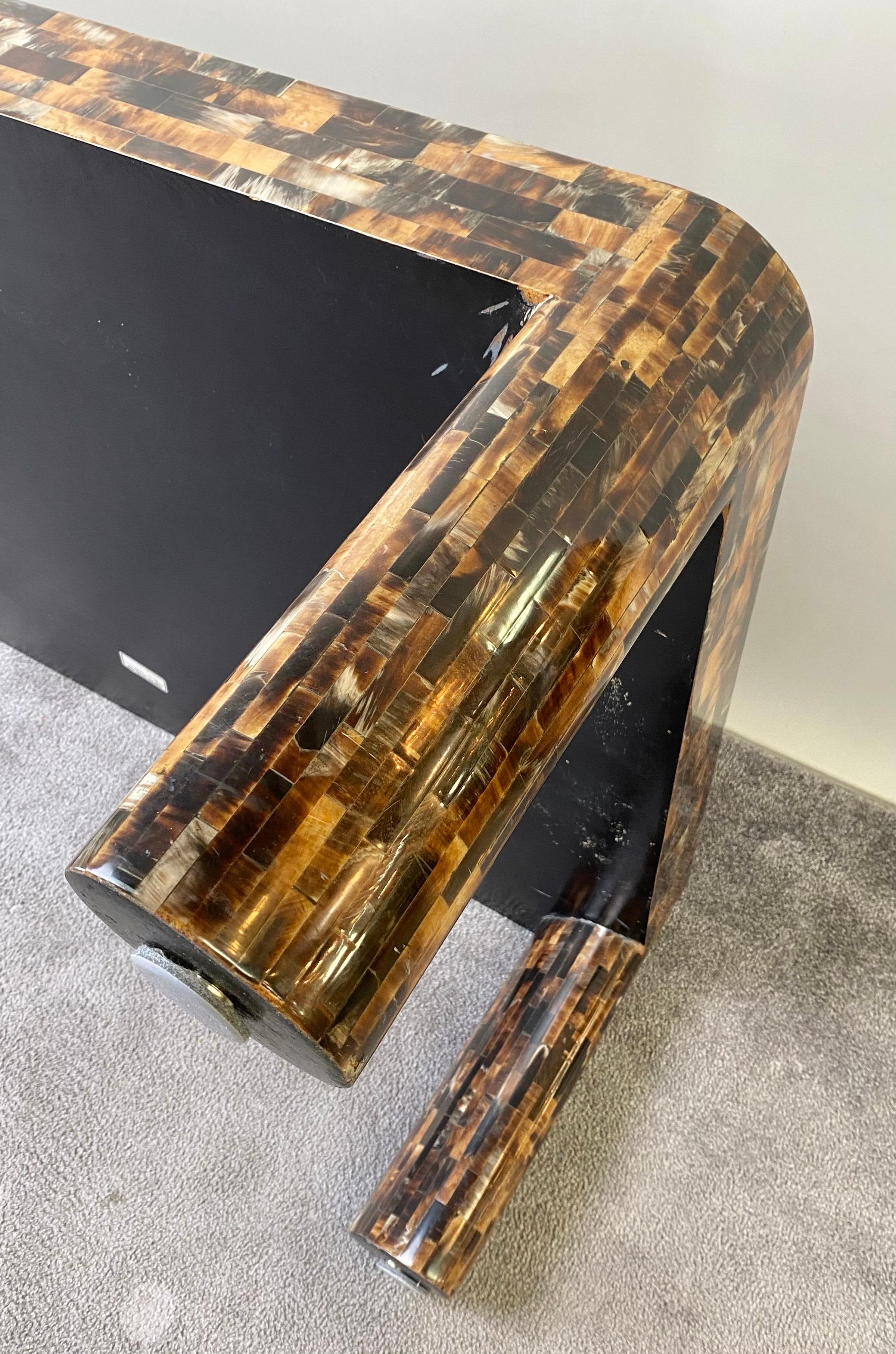 Post Modern Horn Veneer Inlay Tesselated Coffee Table By JIMECO LTDA 2